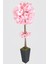 Ahşap Saksıda Yapay Bahar Dalı Ağacı Pembe 150 cm 2