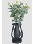 Dekoratif Mini Vazoda Yapay Okaliptus Bitkisi 40 cm Mat Yeşil 1