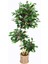 Yapay Benjamin Ağacı 115 cm 3lü Bambu Gövdeli Yeşil (Ahşap Saksı) 2