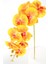 Yapay Dal Baskılı Orkide Çiçeği 88 cm Turuncu Hardal 2