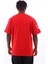 Unisex Oversize Baskılı Bisiklet Yaka T-Shirt - Kırmızı 4