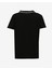 V Yaka Işlemeli Siyah Kadın T-Shirt FC4SL-TST0708 2