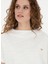 Bisiklet Yaka Ekru Kadın T-Shirt PATRİC 1