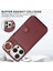 Iphone 15 Pro Kasa Fırçalanmış Pu Deri+Tpu Ring Kickstand Wine Red ile Telefon Kılıfı (Yurt Dışından) 4