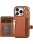 Iphone 15 Pro Kasa Fırçalanmış Pu Deri+Tpu Ring Kickstand Brown Telefon Kılıfı (Yurt Dışından) 3