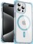 (Büyük Arka Lens Deliği) ile Uyumlu iPhone 15 Pro Için Ysm Takviyeli Köşeler Serisi Transparent Mavi Telefon Kılıfı (Yurt Dışından) 1