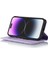Iphone 15 Pro Max Pu Deri Telefon Kart Sahipleri Için Rfıd Engelleme Standı Kapağı Purple ile Uyumlu Telefon Kılıfı (Yurt Dışından) 5