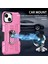Iphone 15 Plus Şok Geçirmez Telefon Kasası Ring Kickstand Pc+Tpu Geri Pembe Telefon Kılıfı (Yurt Dışından) 3