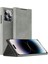 Iphone 15 Pro Max Kart Sahibi Için Telefon Kasası Nappa Doku Pu Deri+Pc Stand Telefon Grey Telefon Kılıfı (Yurt Dışından) 1