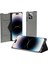 Iphone 15 Pro Max Kart Sahibi Için Telefon Kasası Nappa Doku Pu Deri+Pc Stand Telefon Grey Telefon Kılıfı (Yurt Dışından) 4