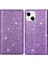 Iphone 15 Plus Kart Sahibi Için Telefon Deri Kasa Tam Koruma Standı Parıltılı Telefon Mor Telefon Kılıfı (Yurt Dışından) 1