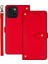 Iphone 15 Plus Deri Tutucu Telefon Stand Kırmızı Telefon Kılıfı (Yurt Dışından) 1