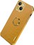 Iphone 15 Timsah Doku Yüzüğü Kickstand Telefon Kasası Elektrumanlı Deri+Tpu Cover Sarı Telefon Kılıfı (Yurt Dışından) 4