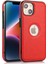 Iphone 13 Için 6.1 Inç Cep Telefonu Kasası Logo Tasarım Tpu+Pu Deri Şok Geçirmez Arka Kırmızısı Telefon Kılıfı (Yurt Dışından) 1