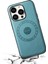 Iphone 15 Pro Max Magnetic Pu Deri Kaplamalı Tpu+Pc Mavisi Telefon Kılıfı (Yurt Dışından) 4