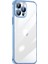 Iphone 15 Pro Shockproof Clear Case Tpu+Temperli Cam Ince Telefon Terazik Mavi Telefon Kılıfı (Yurt Dışından) 1