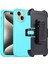 Iphone 15 Plus Kemer Klipsi Için Çift Katman Tpu+Pc Kickstand Şok Geçirmez Cep Telefonu Mavisi+Sky Mavi Telefon Kılıfı (Yurt Dışından) 1