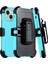 Iphone 15 Plus Kemer Klipsi Için Çift Katman Tpu+Pc Kickstand Şok Geçirmez Cep Telefonu Mavisi+Sky Mavi Telefon Kılıfı (Yurt Dışından) 4