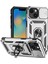 Iphone 15 Vaka Slayt Kamera Koruyucu Metal Yüzük Kickstand Pc+Tpu Telefon Silver Telefon Kılıfı (Yurt Dışından) 1