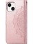 Iphone 15 Plus Pu Pu Deri Telefon Standı Kabartmalı Mandala Desen Vaka Golü Altın Telefon Kılıfı (Yurt Dışından) 5