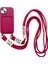 Iphone 15 Kart Sahibi Için Telefon Kasası Yumuşak Sıvı Silikon Şok Geçirmez Strap Wine Red ile Telefon Kılıfı (Yurt Dışından) 1