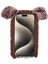 Iphone 15 Pro Max Case Case Pıge Tasarım Peluş+Tpu Yumuşak Anti Drop Telefon Kahverengi Telefon Kılıfı (Yurt Dışından) 2