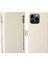 Iphone 15 Pro Case Için Litchi Doku Fermuarı Pocket Anti Drop Deri Strap White Telefon Kılıfı (Yurt Dışından) 1
