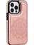 Iphone 15 Pro Cep Telefonu Için Baskılı Mandala Çiçek Pu Deri+Tpu Anti Düşme Rose Gold Telefon Kılıfı (Yurt Dışından) 1