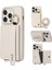 Iphone 15 Pro Case Deri+Tpu Kickstand Omuz Kayışı Beyaz Telefon Kılıfı (Yurt Dışından) 1
