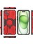 Iphone 15 Plus Kickstand Pc+Tpu Koruyucu Zırh Kasa Kırmızısı Telefon Kılıfı (Yurt Dışından) 3