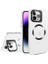 Iphone 15 Pro Lens Film Kickstand Pc+Tpu Mat Telefon Beyaz Telefon Kılıfı (Yurt Dışından) 1