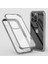 Iphone 15 Pro Koruyucu Ince Çift Sandılı Temperli Cam+Silikon Çerçeve Telefon Işık Gri Telefon Kılıfı (Yurt Dışından) 5