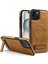 Iphone 15 Plus Pl Case Pu Deri Kaplamalı Tpu+Pc Kickstand Brown ile Uyumlu Telefon Kılıfı (Yurt Dışından) 1