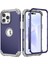 Iphone 15 Pro Max 3'ü 1 Arada Pc+Silikon Telefon Anti Drop Cep Telefonu Navy Mavi Telefon Kılıfı (Yurt Dışından) 1