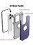 Iphone 15 Pro Max 3'ü 1 Arada Pc+Silikon Telefon Anti Drop Cep Telefonu Navy Mavi Telefon Kılıfı (Yurt Dışından) 2