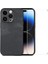 Iphone 15 Pro Max Back Cover Pu Deri+Pc Yüksek Alüminyum Silicon Cam Film Black ile Vintage Telefon Kılıfı (Yurt Dışından) 1