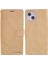 Iphone 15 Plus Için Moon Plus Pu Pu Deri Flip Shell Gold Telefon Kılıfı (Yurt Dışından) 1