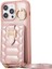 Iphone 15 Pro Pu Deri+Tpu Telefon Kabuk Tutucu Cep Telefonu Halka Tutucu Kickstand Rose Altın Telefon Kılıfı (Yurt Dışından) 1