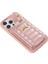 Iphone 15 Pro Pu Deri+Tpu Telefon Kabuk Tutucu Cep Telefonu Halka Tutucu Kickstand Rose Altın Telefon Kılıfı (Yurt Dışından) 5