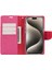 Iphone 15 Pro Case Canvas Doku Cep Telefonu Deri Deri Stand Rose Telefon Kılıfı (Yurt Dışından) 2