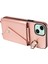 Iphone 15 Plus Kart Torba Tasarım Yüzüğü Kickstand Cep Telefonu Kapağı Litchi Doku Deri+Tpu Omuz Kayışı Rose Altın ile Geri Koruyucu Telefon Kılıfı (Yurt Dışından) 2