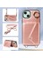 Iphone 15 Plus Kart Torba Tasarım Yüzüğü Kickstand Cep Telefonu Kapağı Litchi Doku Deri+Tpu Omuz Kayışı Rose Altın ile Geri Koruyucu Telefon Kılıfı (Yurt Dışından) 5