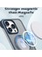 Iphone 14 Pro Case Magnetic Tpu+Akrilik Telefon Geri Kabuğu Metal Braket Mavisi Telefon Kılıfı (Yurt Dışından) 2