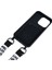 Iphone 15 Pro Max Sıvı Silikon Kart Kartı Yuvası Şok Geçirmez Koruyucu Strap Black Telefon Kılıfı (Yurt Dışından) 3