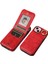 iPhone 15 Plus Için Case Litchi Doku Pu Deri+Tpu Cep Telefonu Kickstand Kırmızısı Telefon Kılıfı (Yurt Dışından) 3