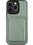 Iphone 15 Pro Fiber Pu Deri Kaplamalı Pc+Tpu Yeşil Telefon Kılıfı (Yurt Dışından) 1