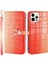 Iphone 13 Pro Vaka Gradyan Timsah Doku Deksi Dekor Telefon Kırmızı Telefon Kılıfı (Yurt Dışından) 1