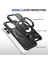 Iphone 12 Pro 6.1 Inç/ 12 6.1 Inç Kasa Şok Geçirmez Tpu+Pc Kickstand Telefon Geri Koruyucu Siyah Telefon Kılıfı (Yurt Dışından) 5