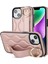 Iphone 13 Vaka Dalga Deseni Pu+Tpu Kickstand Rose Gold ile Telefon Kılıfı (Yurt Dışından) 1