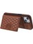 Iphone 13 Mini 5.4 Inç Cep Telefonu Izgara Baskılı Pu Deri Kaplamalı Tpu Kickstand Cover Brown Telefon Kılıfı (Yurt Dışından) 3